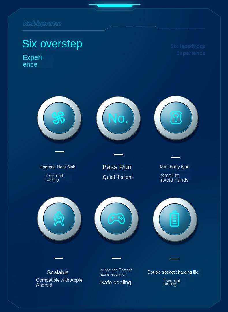 Νέο φορητό GT0506 ημιαγωγός γρήγορης φόρτισης, ταχείας κατάψυξης, ψύξης, περιφερειακής ψύξης_voghion.com