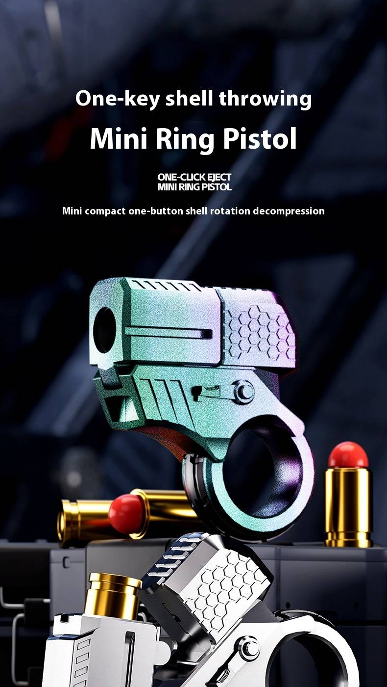Zabawkowy pistolet Agent Złoty palec Zabawka pistolet Wyrzut łuski Technologia stopu cynku Dekompresyjny model zabawki_voghion.com