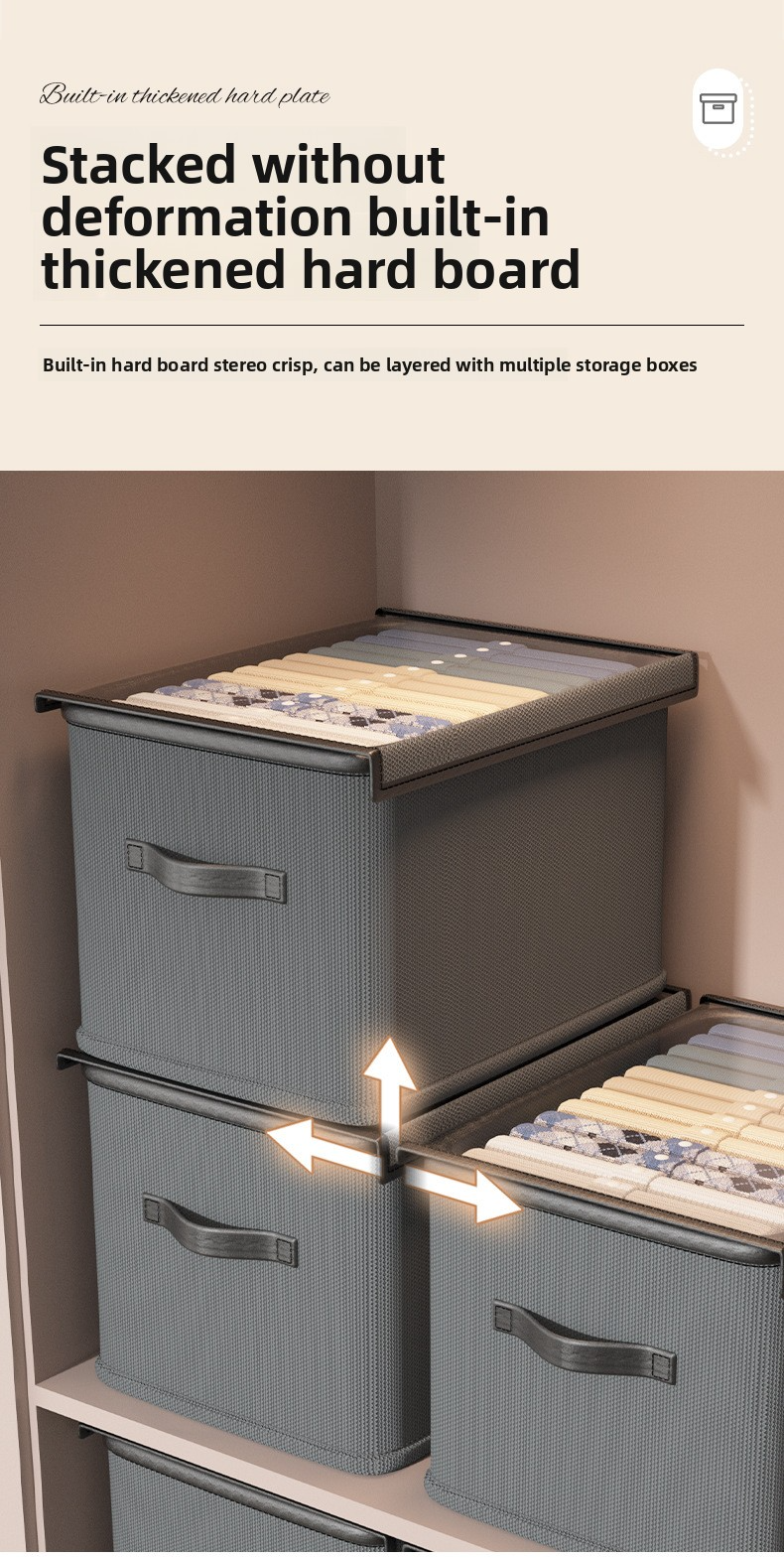 Contenitore pieghevole per vestiti - Organizzatore multiuso per cassetti con copertura antipolvere per organizzare armadi e guardaroba_voghion.com