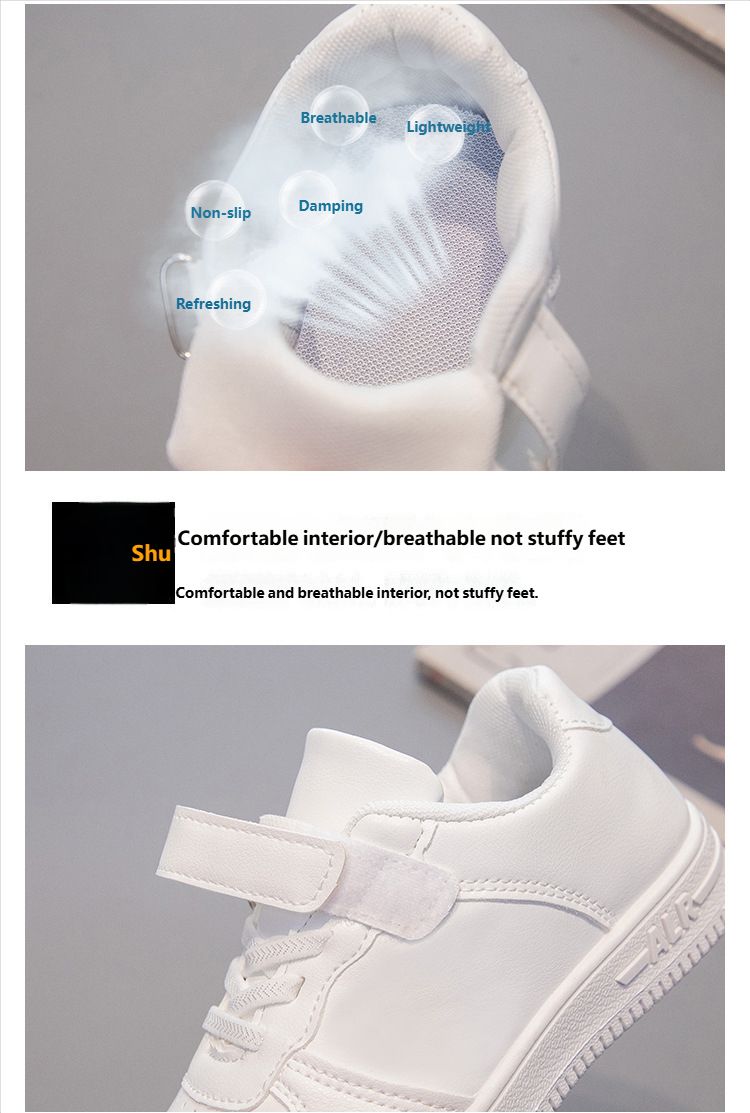 Lässige Match-Sneaker für kleine Mädchen, schwarze Laufschuhe in reiner Farbe._voghion.com