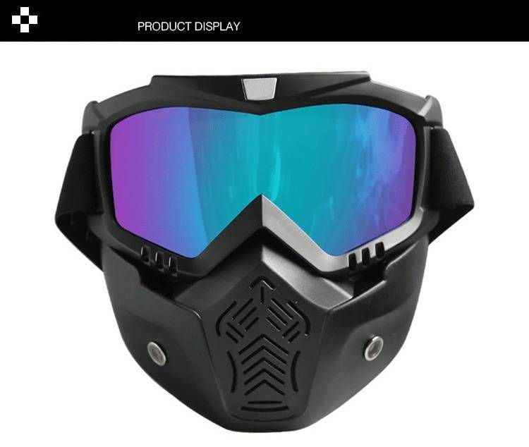 Retro Motorcycle Goggles – UV Protection, Anti-Fog, Interchangeable Lenses For Off-Road Riding, Snow Sports & Outdoor Adventures (Unisex)_voghion.com