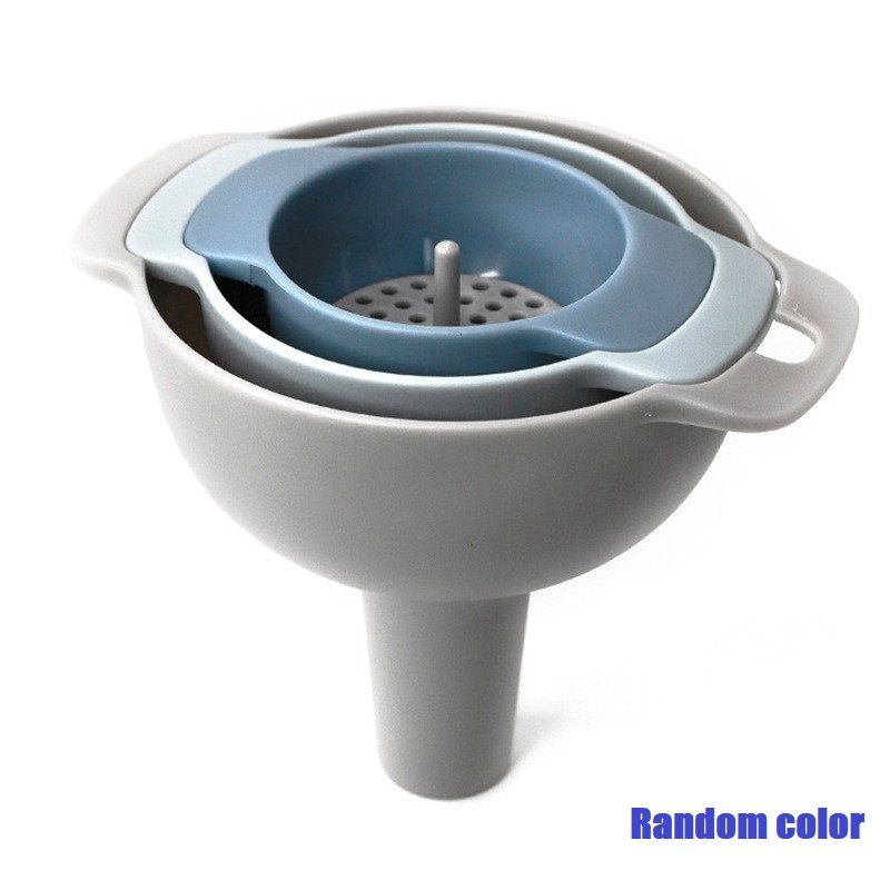 1SET 4 IN 1 Multifunctional Funnel Set Kitchen Oil Leakage Liquid Dispensing Filter_voghion.com