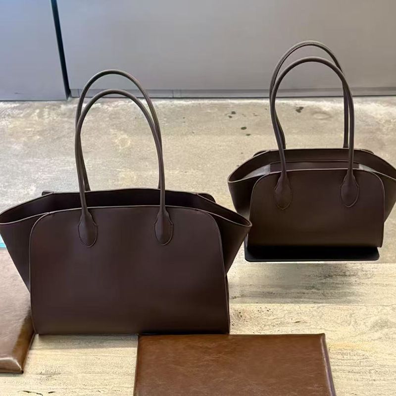 2025 Nieuwe Niche Marlo17 Shopping Row Minimalistische Stijl Grote Capaciteit Tote Echte Leren Handtas Schoudertas_voghion.com
