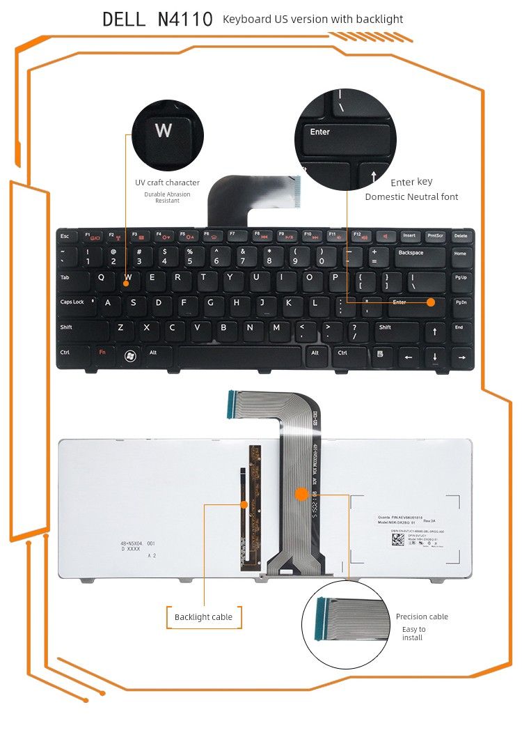 Klávesnice Ru pro Inspiron 7520 7420 15rr-3518 5520 14z-n411z_voghion.com