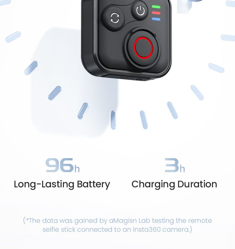 Wireless Bluetooth Remote Control With Wrist Strap For Insta360 X5/X4/Ace Pro Go Pro Hero13/12/11/10 IOS/Android Action_voghion.com
