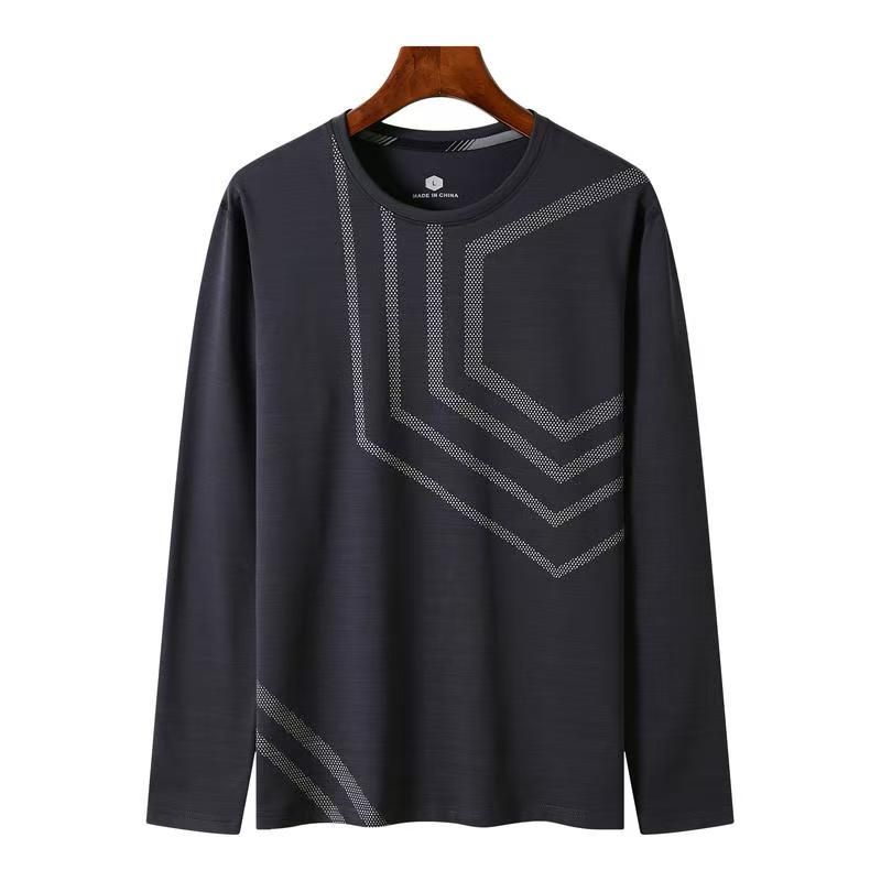 Long sleeved T-shirt for leisure, sports, fitness, high elasticity, quick drying top_voghion.com