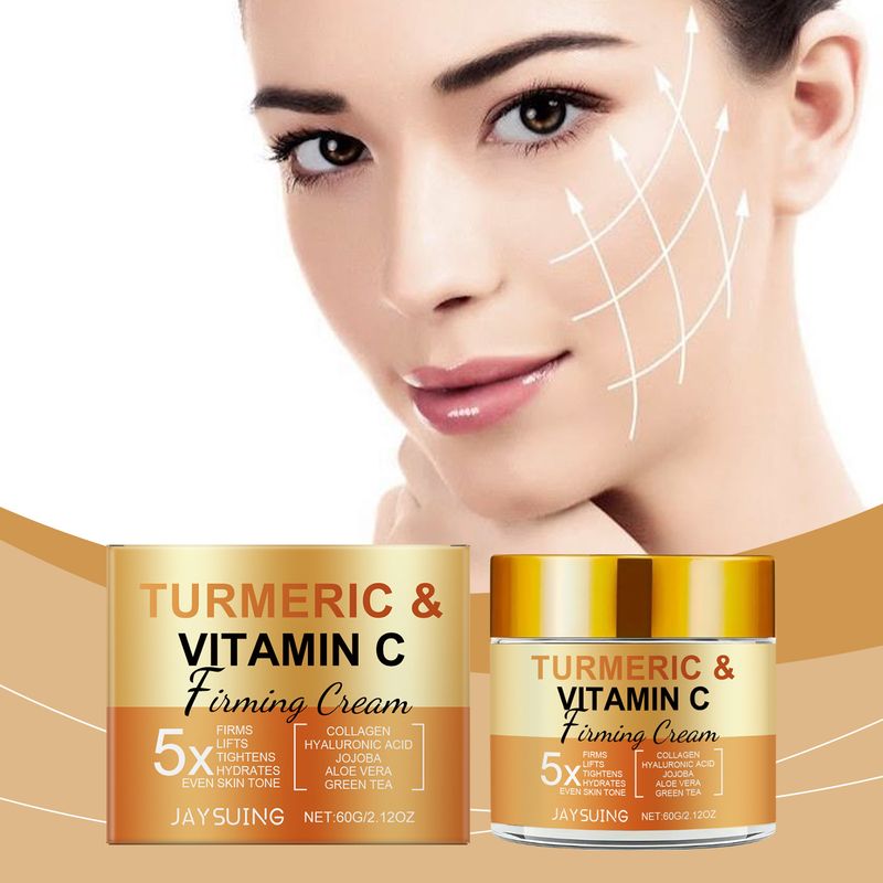 JAYSUING Turmeric Vitamin C Face Cream Gently Cares, Hydrates, Nourishes, Moisturizes, Tightens And Tender Skin_voghion.com