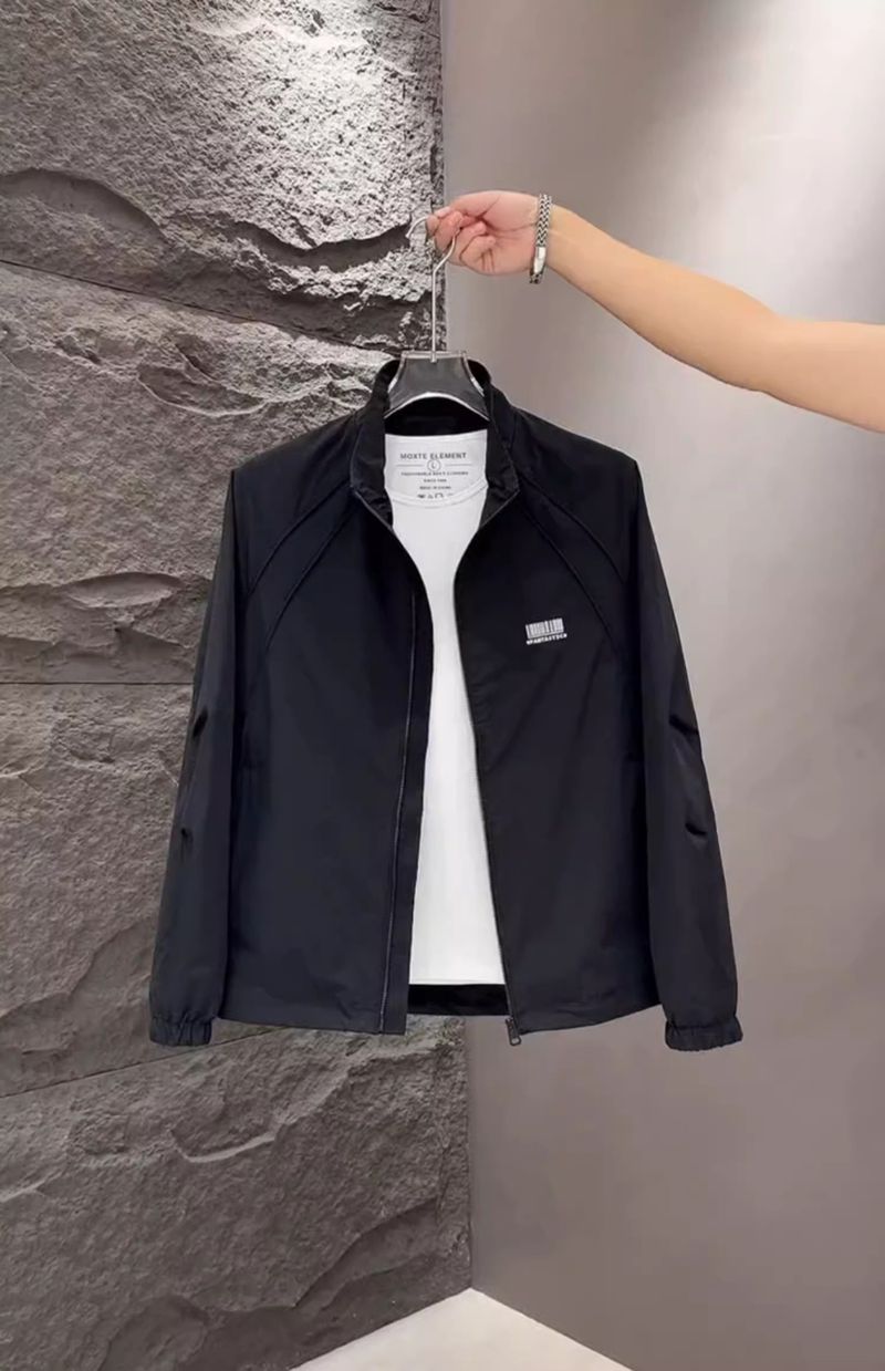 Giacca da uomo con colletto rialzato, semplice, versatile, alla moda e di alta qualità, con protezione solare_voghion.com