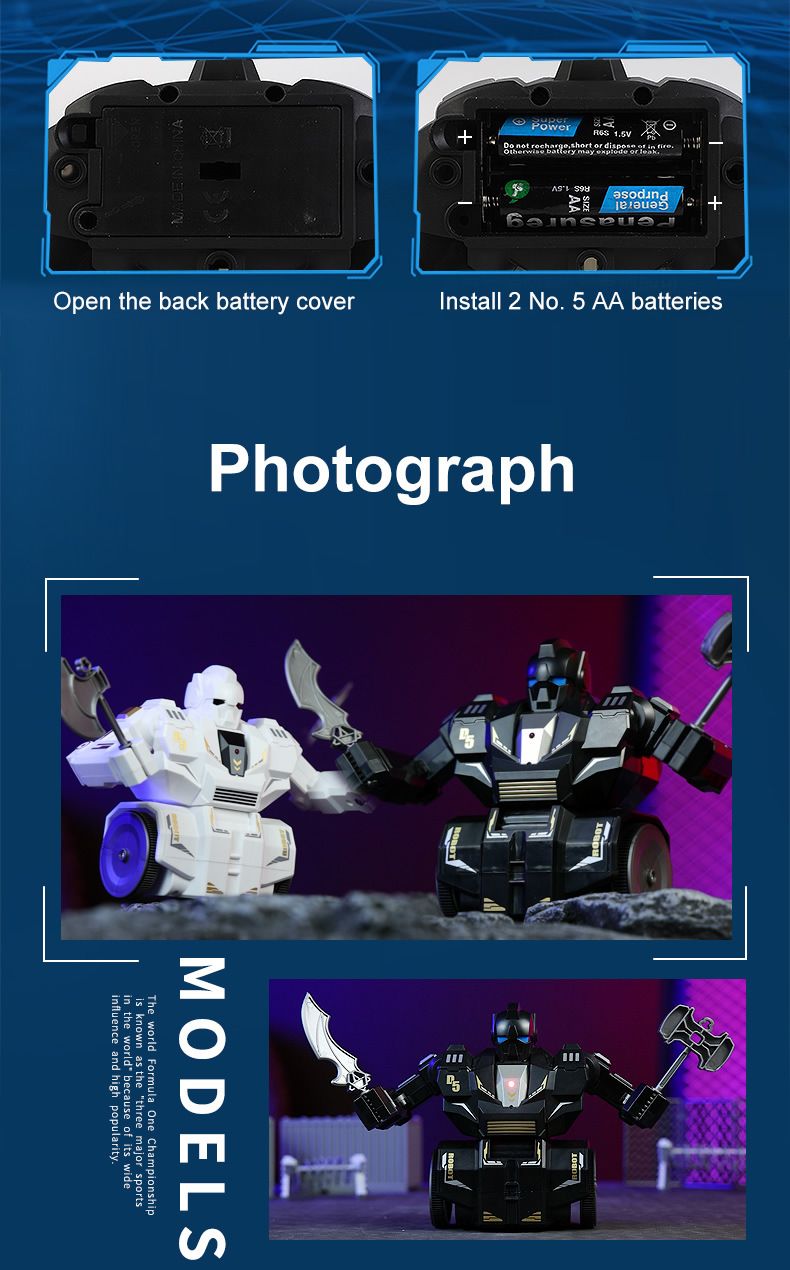Inteligentny robot bojowy 2.4G Boks Obrotowa zabawka zdalnie sterowana dla dzieci_voghion.com