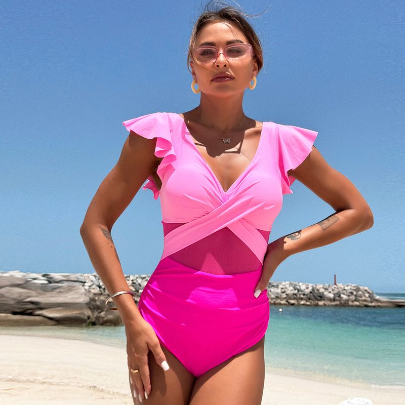 Îmbrăcăminte pentru femei Costum de baie Bikini Femei Uscare rapidă Sport Costum de baie dintr-o bucată_voghion.com
