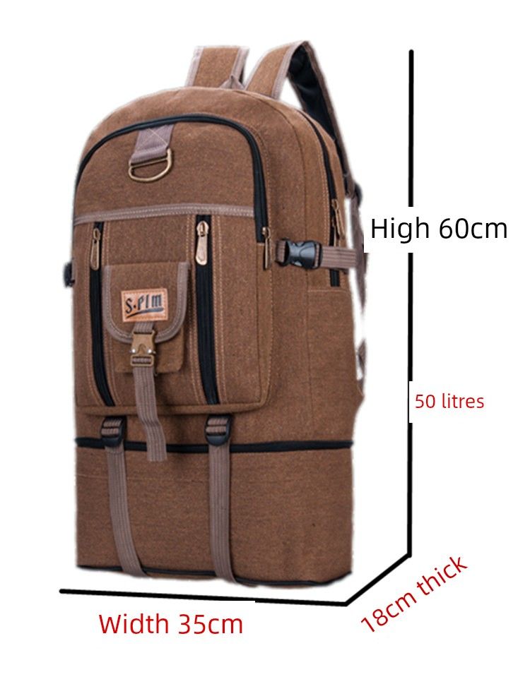 Women's Large Capacity Retro Canvas Casual Backpack_voghion.com