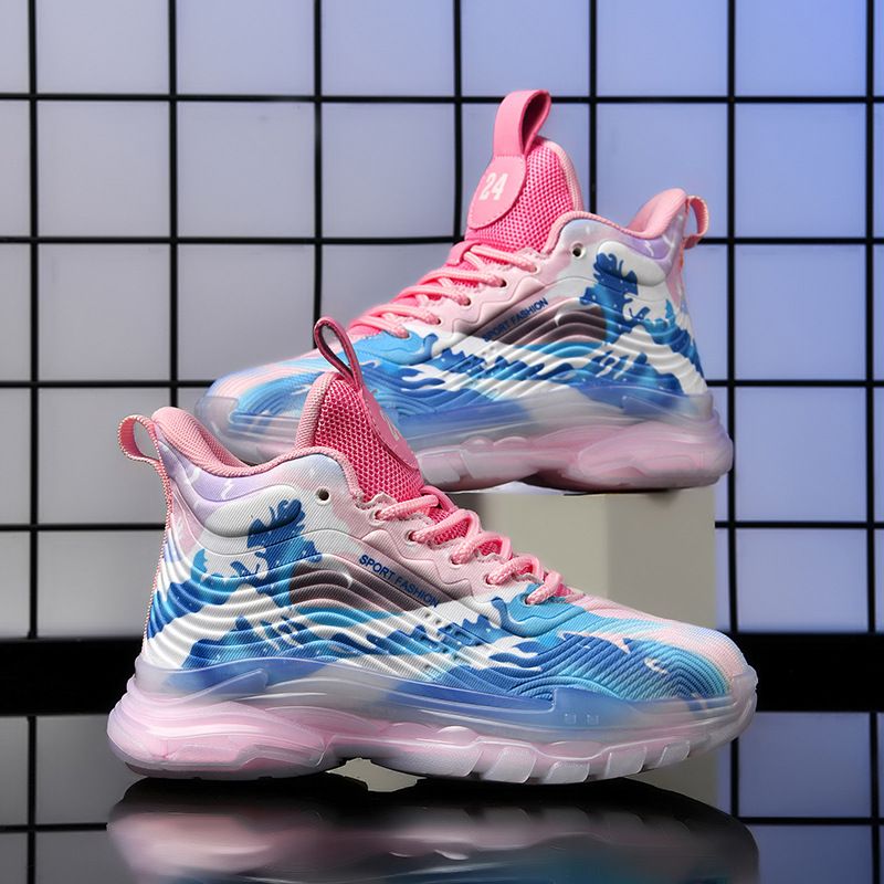 Scarpe da corsa con maniche elastiche Caleb per bambini e ragazzi, modello KT7 Landscape Painting_voghion.com