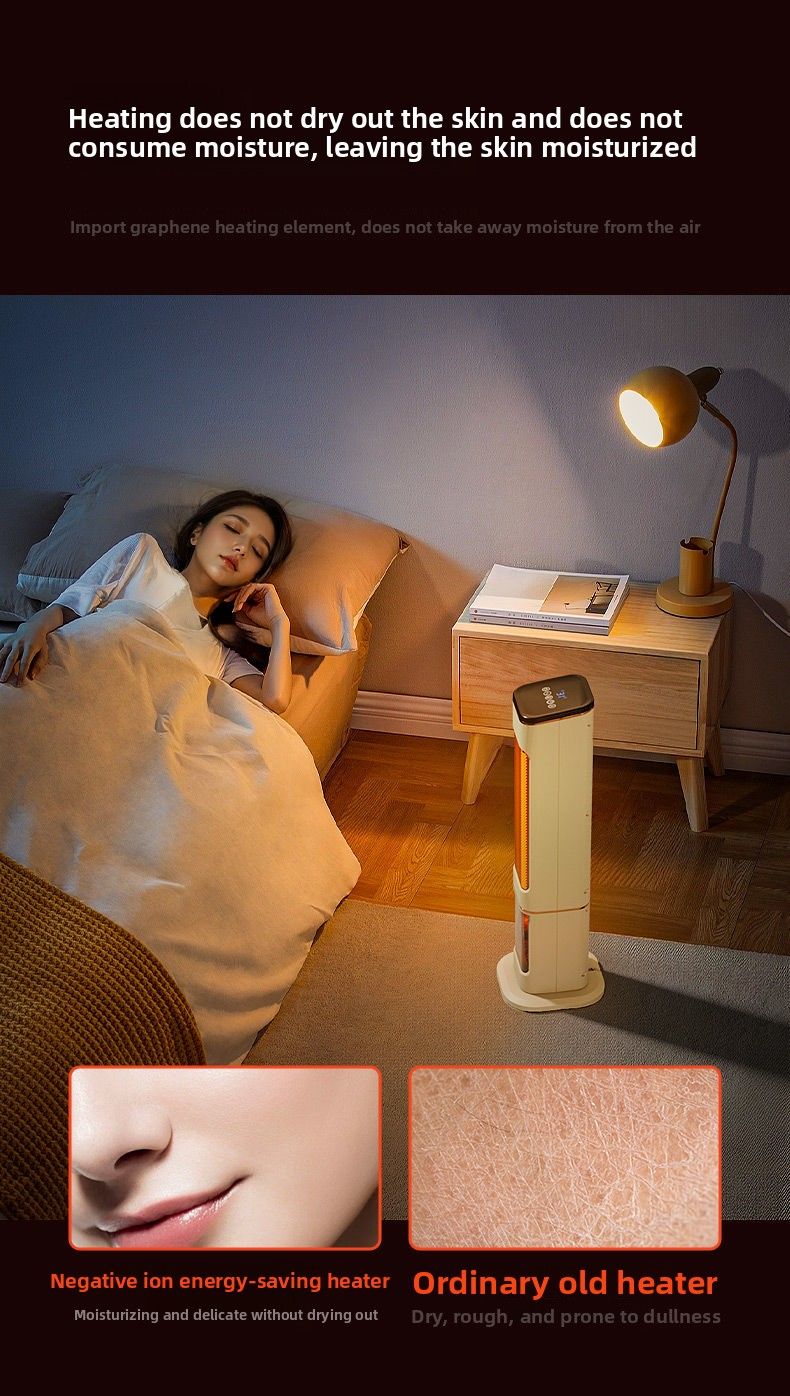 Ventilatore ad aria calda a riscaldamento rapido verticale per soggiorno, ampia area, camera da letto, dormitorio, tipo torre, telecomando per casa_voghion.com