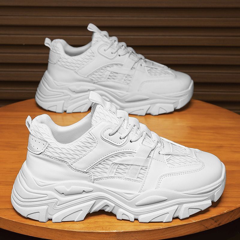 Men's Spring Mesh Breathable Brand Versatile Sports And Leisure Men's Thick Sole With Increased Height Inside Dad's_voghion.com