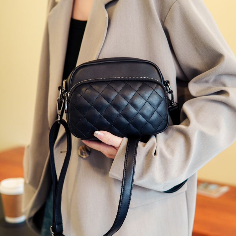 Bolsa casual de alta qualidade para mulheres 2023 nova moda couro macio losango ombro único bolsa para câmera mensageiro_voghion.com