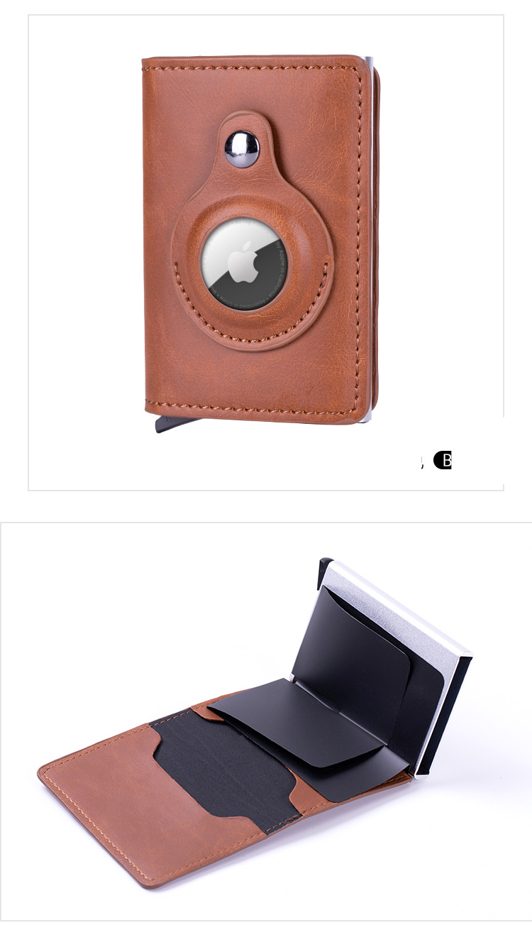 Airtag location tracker pickup wallet can be installed, simple creative business multi-function wallet wallet card Package X-81_voghion.com