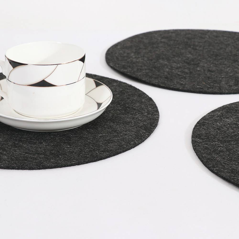 4pcs Felt Tableware Mat With A Thickness Of 3mm Protects The Desktop From Scalding And Damage_voghion.com