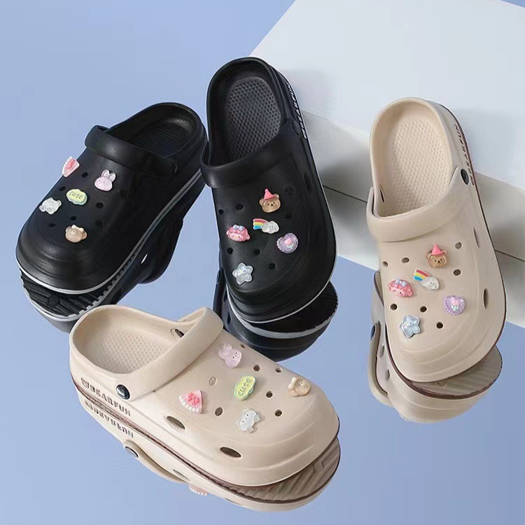 Neu Tragen Sie dicke Sohlen, treten Sie Scheiße, fühlen Sie sich am Meer und am Strand, rutschfeste Halbsandalen_voghion.com