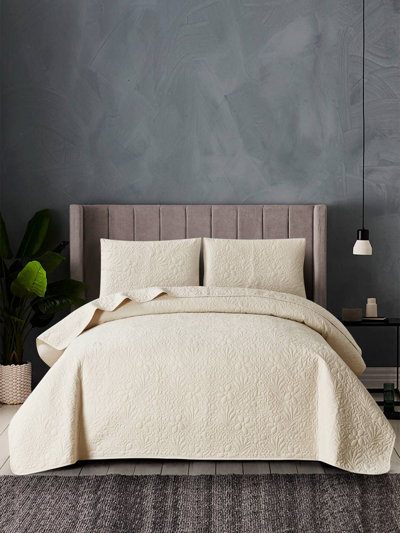 CG05 Five-Leaf Clover Bed Cover Set, Suitable For Bedrooms And Living Rooms (1* Bedspread +2* Pillowcase, No Duvet Core Or Pillow Core)_voghion.com