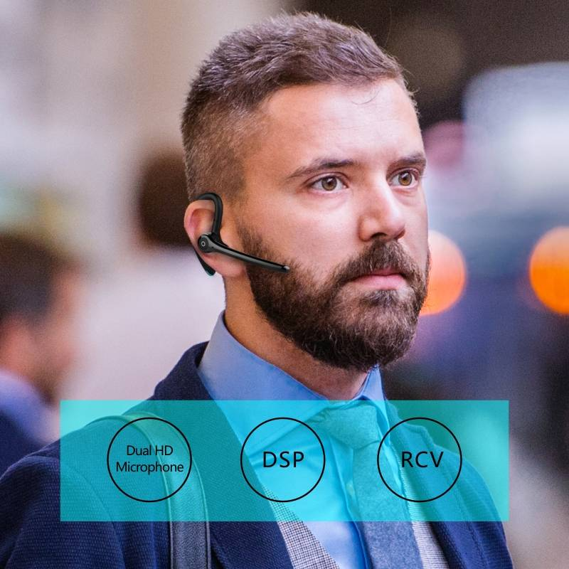 F910 Business Ear Hanging Wireless Bluetooth-Kopfhörer mit hochauflösender Rauschunterdrückung und Doppelmikrofon für Anrufe_voghion.com