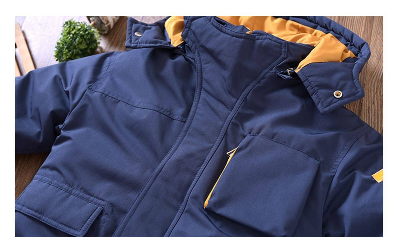 Jungen Tiefer Winter Verdickte Daunen-Baumwolljacke Mit Kapuze Hübsche Winter-Baumwolljacke Breite Mittlere Und Große Kinder-Steppjacke Junge_voghion.com