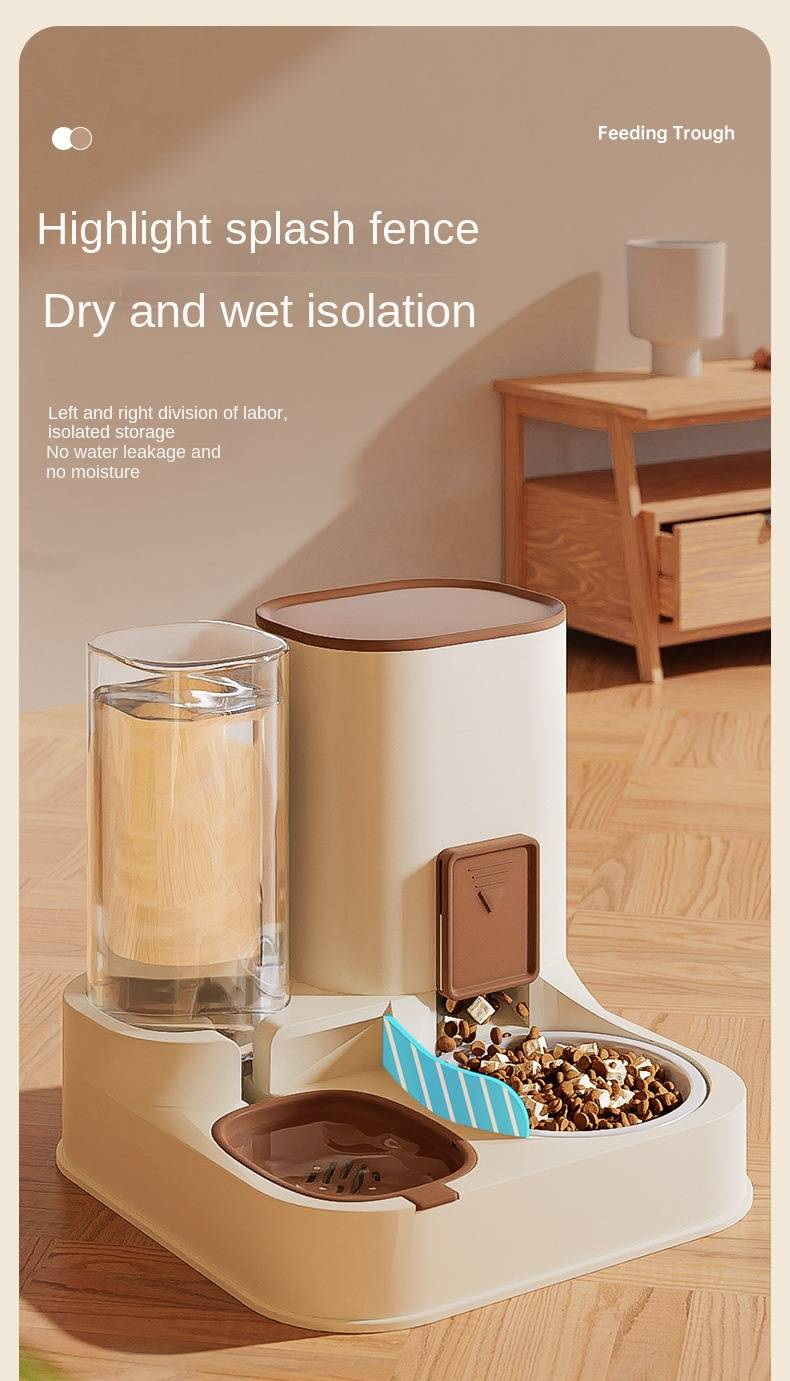 Automatic Feeding Integrated Machine For Pets, Large Capacity Food Feeder, Cat And Dog Drinking Water_voghion.com