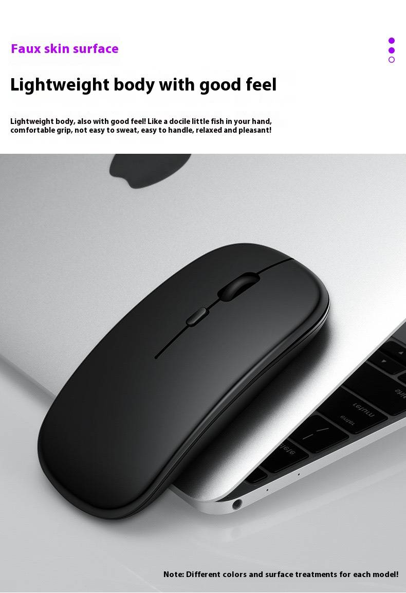Sessiz Kablosuz Bluetooth ve 2.4G Çift Modlu Şarj Edilebilir Fare – 1600 DPI, 4 Tuşlu Ergonomik Tasarım, Dizüstü Bilgisayarlarla Uyumlu_voghion.com