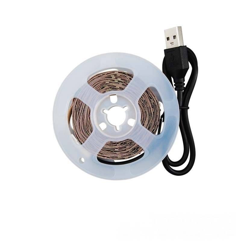 5-V-USB-LED-Lichtstreifen mit selbstklebender Rückseite, 2835 SMD für TV-Hintergrundbeleuchtung, Schlafzimmer- und Wohnzimmerdekoration, weißes/warmes Licht, für den Innenbereich_voghion.com