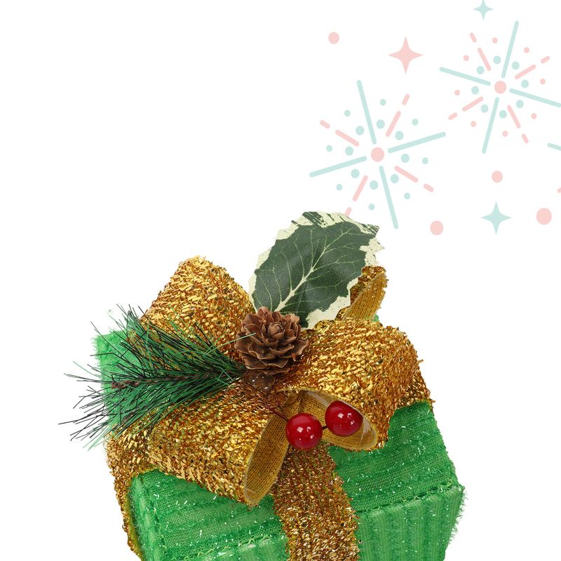 Box ABS Plastic Frame LED 60 Light Warm White Light Three-Piece Set Onion Cloth Christmas Gift Box_voghion.com
