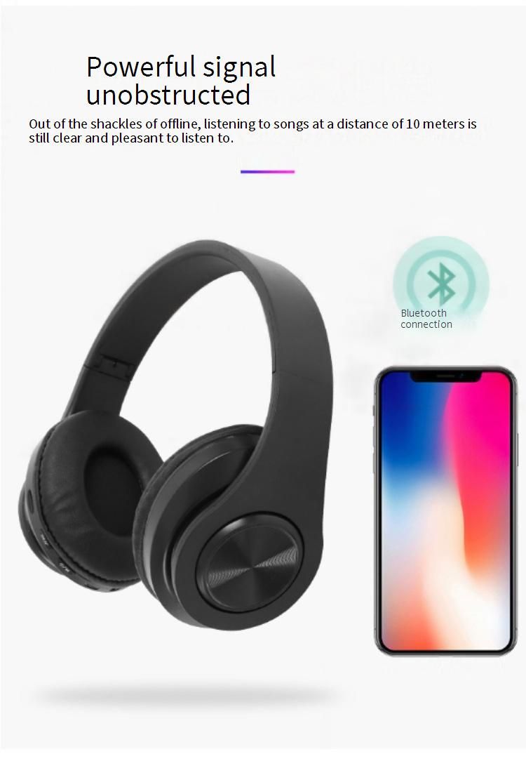 Soyto B39 Wireless LED Bluetooth Headphones With Deep Bass, Foldable Design, Built-in Microphone, And TF Card Slot – Red_voghion.com