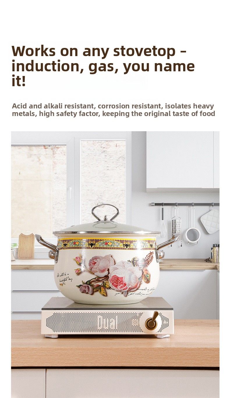 Three-Piece Seafood Stew Premium Enamel Set Soup Pot_voghion.com