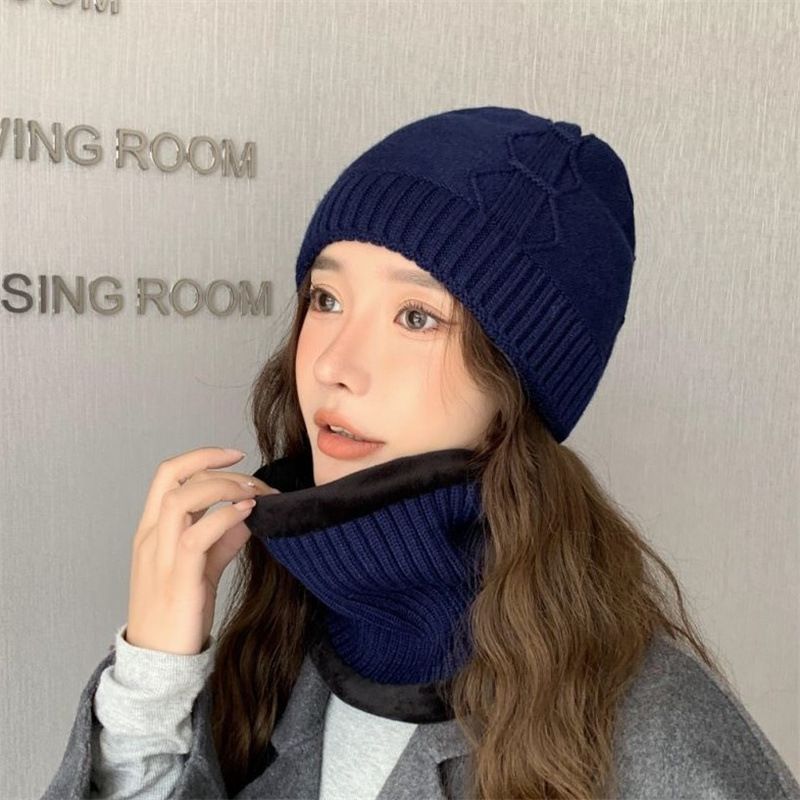 LazyZoom Women's Korean Style Versatile Warm Knit Winter Cycling Cold-Proof Ear Protection Fashion Thickened Knitted Hat Trendy_voghion.com