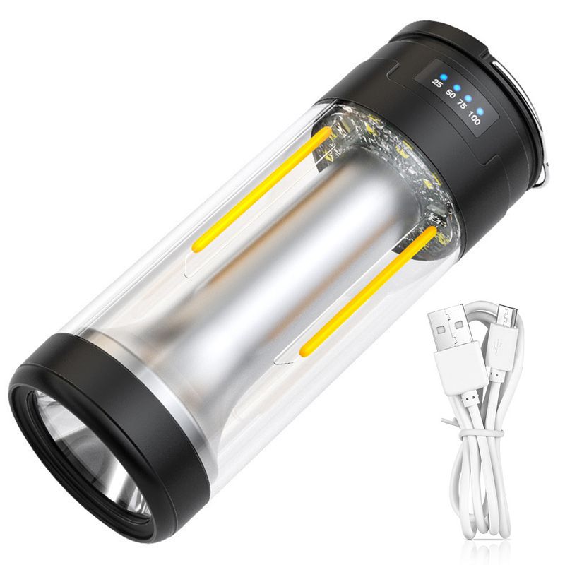 Nieuwe multifunctionele kampeerlamp Type-C oplaadbaar zaklamp met lange levensduur kampeersfeerlicht_voghion.com