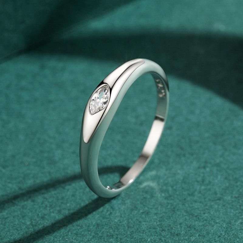 Tancise Klassieke Zirkoon Zilveren Ring Dames Sieraden Bruiloft Belofte Party Gift_voghion.com