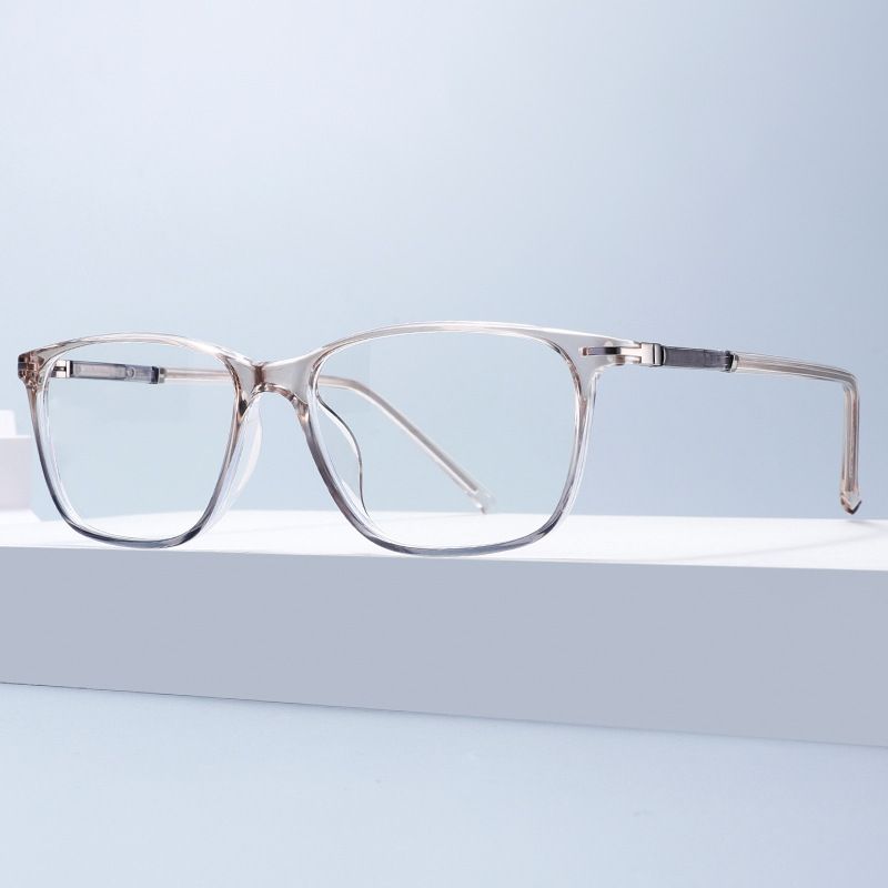 Ramă de ochelari metalică ultra ușoară, ochelari de miopie cu formă neregulată, nemagnetici, ochelari de vedere pentru studenți, cu față simplă, TR1609_voghion.com