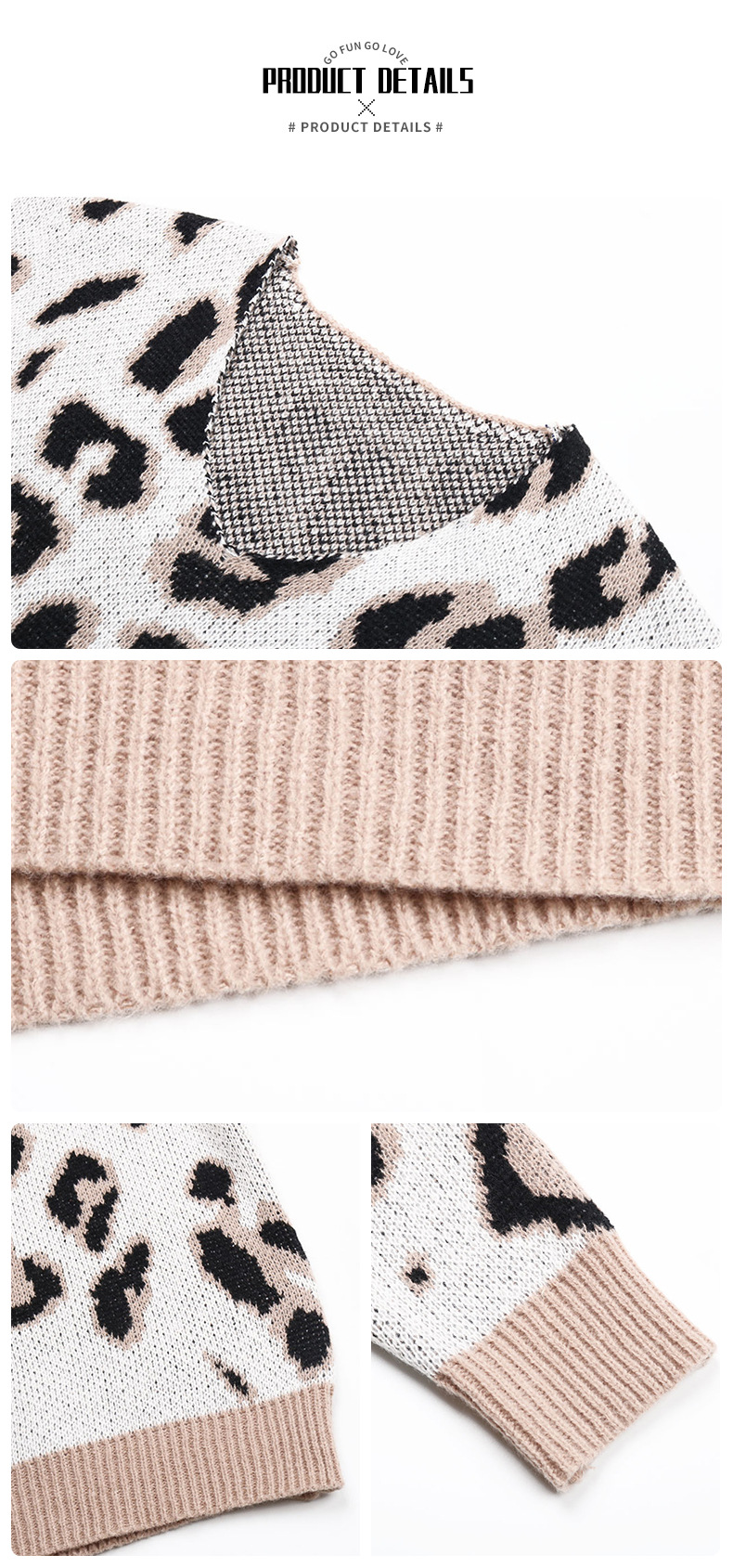 Abbigliamento donna stazione indipendente autunno e inverno maglione con scollo a V con stampa leopardata a maniche lunghe da donna di nuova moda_voghion.com