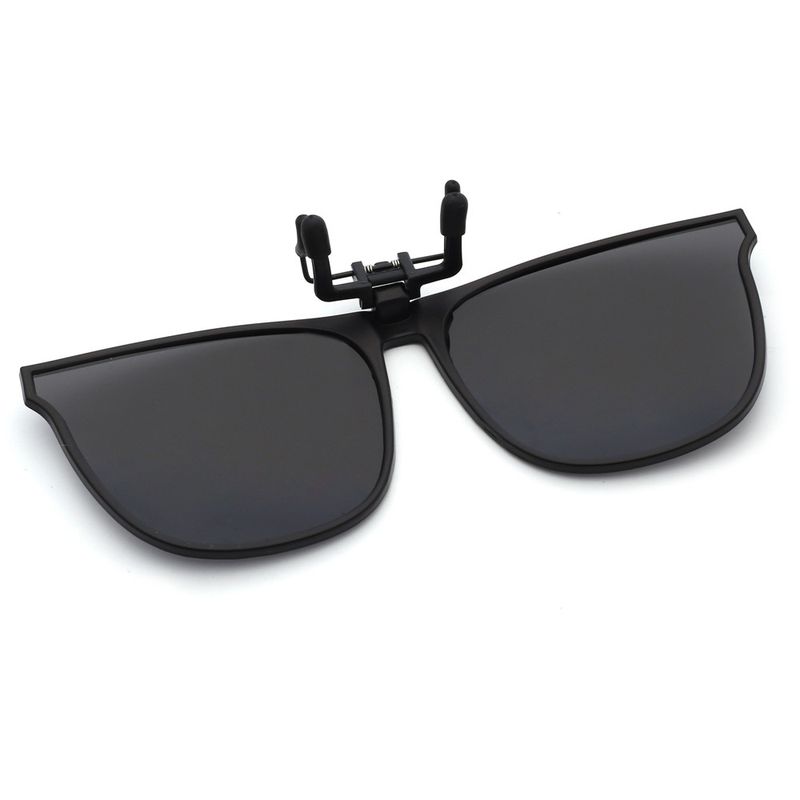 JM Übergroße polarisierte Sonnenbrille zum Anklipsen, modisch, quadratisch, für Damen und Herren, groß, zum Aufklappen, UV400_voghion.com