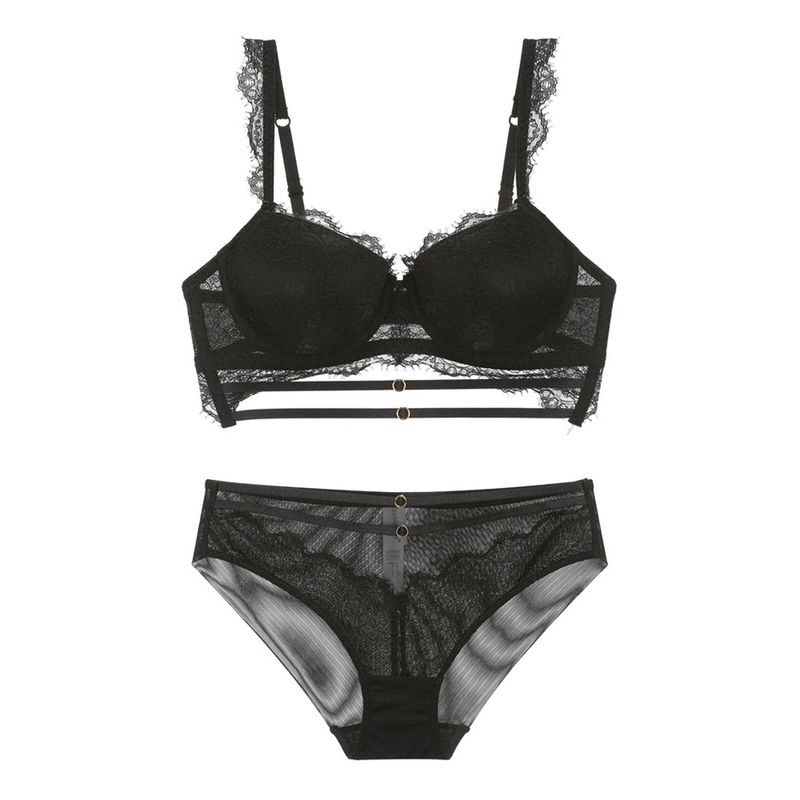Seksowna koronkowa bielizna damska, mały biust, wygląda na duży, marszczona bielizna, piersi po bokach, zapobiegająca obwisaniu, duży rozmiar, zestaw biustonosza_voghion.com
