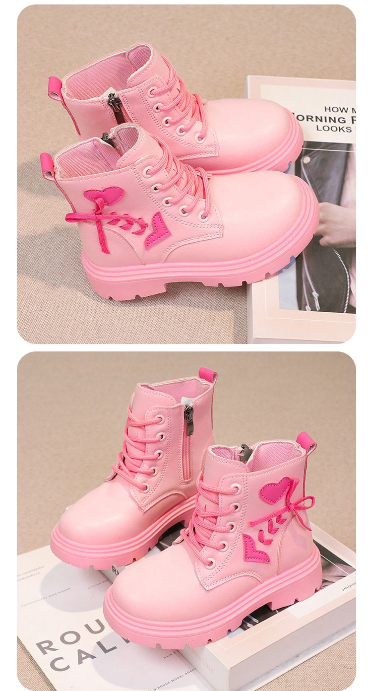 leather Martin 2024 autumn new children's short Girls' soft soled black suede boots_voghion.com