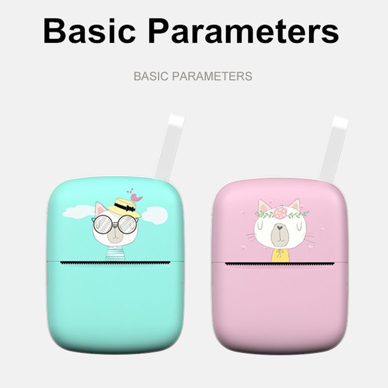 Mini Printer for iPhone and Android, Wireless Mini Photo Printer Label Printer, Portable BT Mini Thermal Printer for Printing Label, Journal, Study No_voghion.com