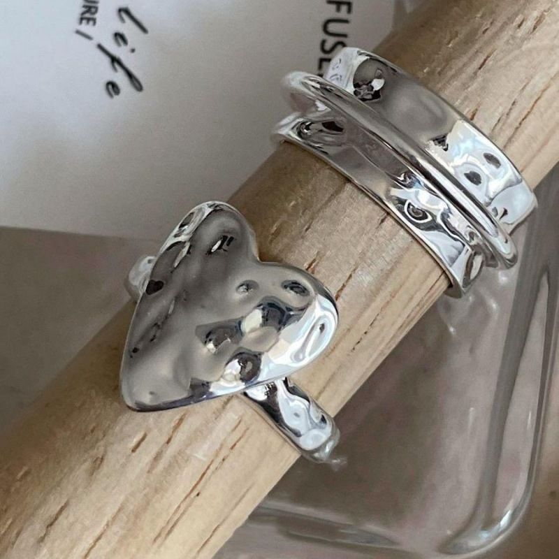 2025 New Arrivals Wide edged women's ring, an index of hip-hop style_voghion.com