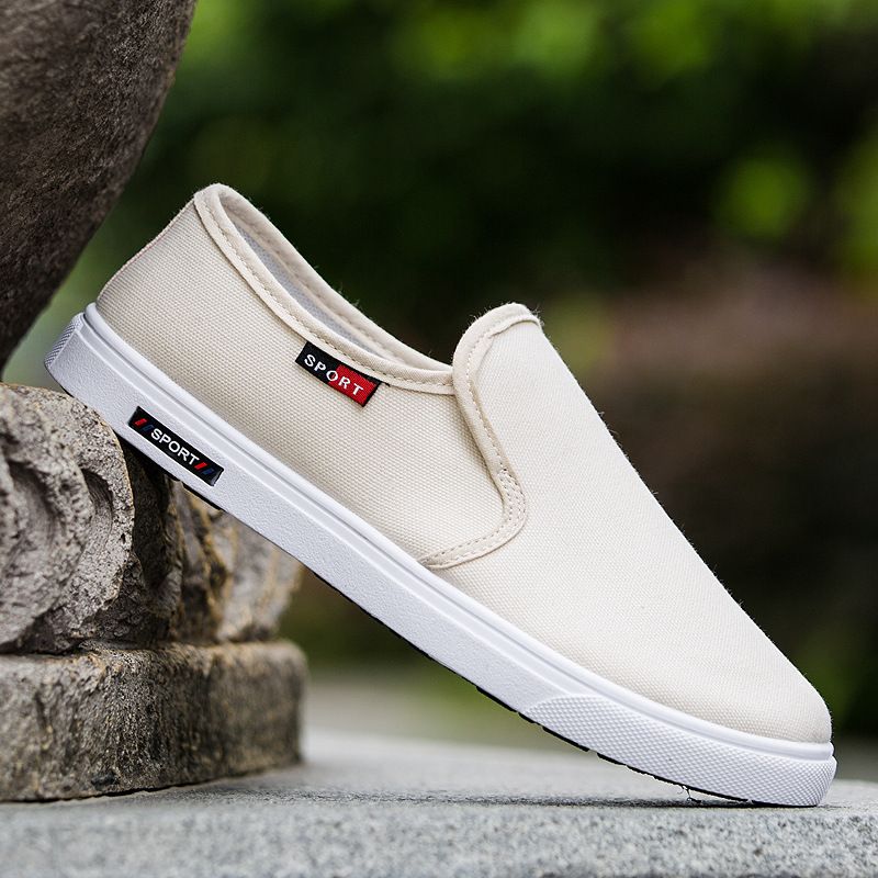 Scarpe da uomo in tela con un piede, comode, resistenti all'usura, alla moda, versatili, in tessuto della vecchia Pechino, versione coreana_voghion.com