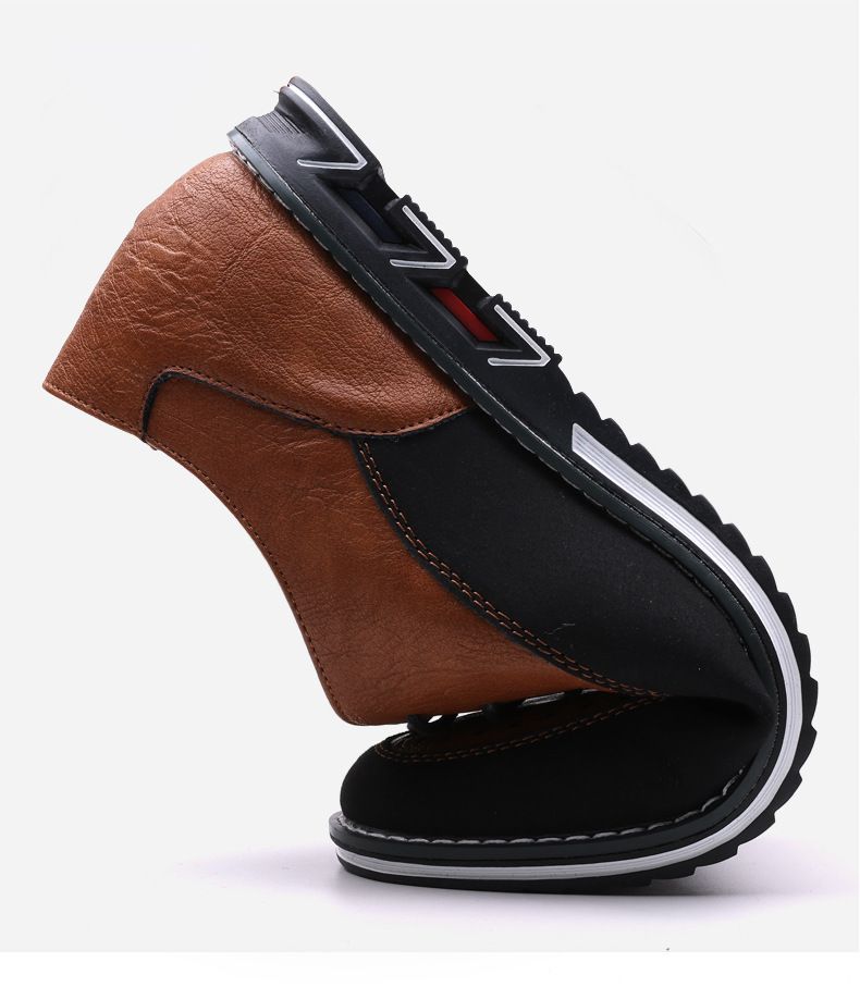 Herren Brogue Lederschuhe Business Casual Oxford Schuhe mit bequemer Sohle_voghion.com