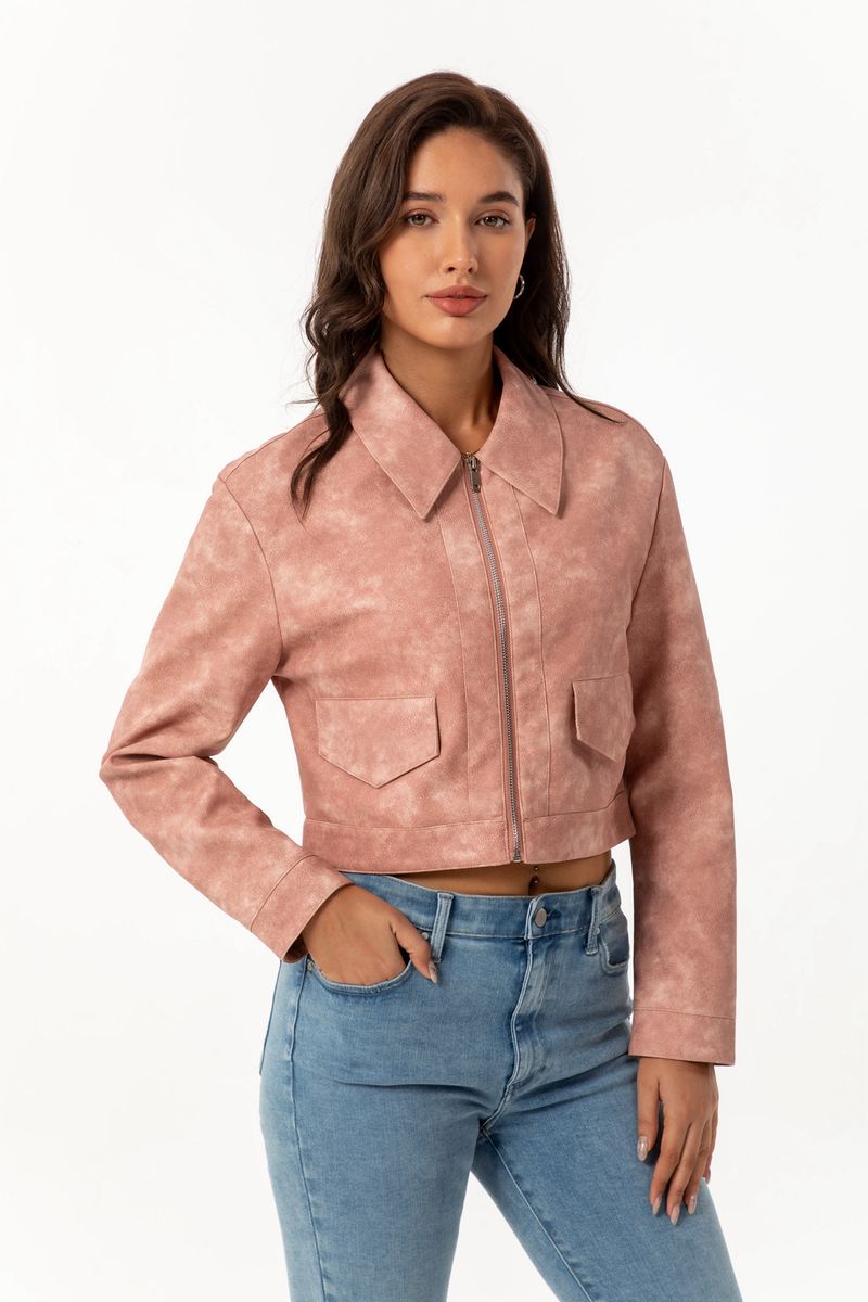 2024 Spring And Autumn New Thin For Women Long Sleeve Casual Women's Coat Fashionable Leather Jacket_voghion.com