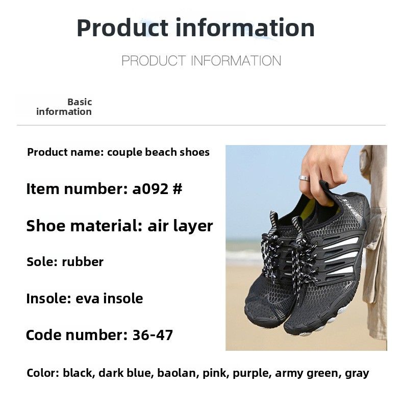 Hiking Shoes Outdoor Quick-drying Wading Shoes Fitness Breathable Non-slip Beach Shoes Lightweight Swimming Shoes_voghion.com