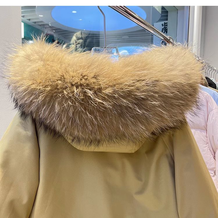 Parka invernale da donna con cappuccio staccabile in pelliccia sintetica, piumino spesso, cappotto lungo antivento e impermeabile per attività all'aperto e spostamenti quotidiani_voghion.com