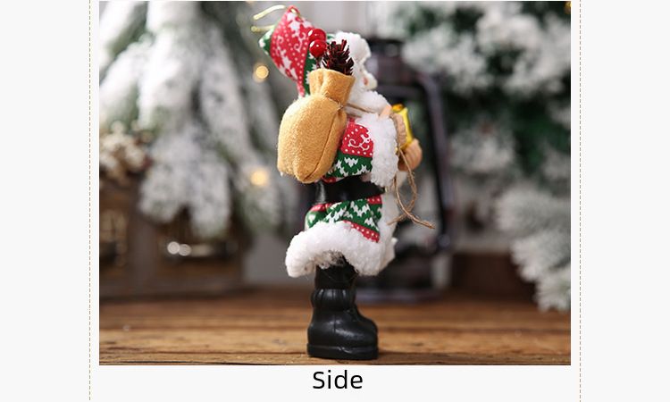 Haube Neue Weihnachtsdekorationen Harz Weihnachtsmann Ornamente Stehende Haltung Kleine Puppe Ornamente Puppenanhänger_voghion.com