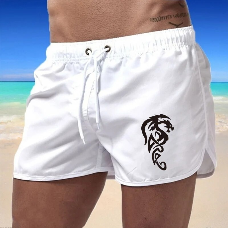 2024 Quick Dry Schwimmen für Männer Bademode Mann Badeanzug Badehose Badebekleidung Surfen Strand Shorts_voghion.com