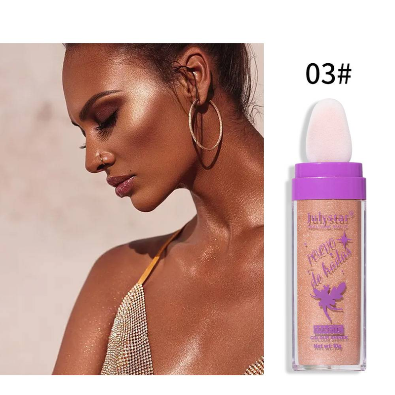 Fairy Highlighter Pat Powder Brightening - Polvo iluminador para todo el cuerpo, maquillaje tridimensional natural para contornear Nuevo producto_voghion.com