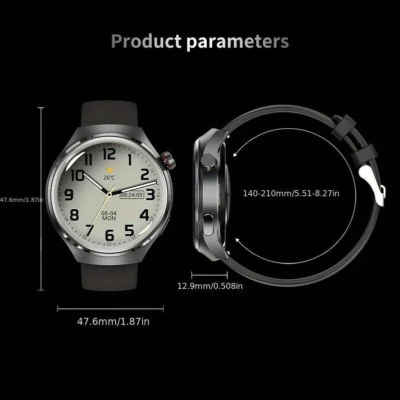 Smartwatch Watch4 Pro für Herren – Hochpräziser Kompass, GPS-Sporttracker, Fitnessmonitor, NFC, kabellose Anrufe – raffiniertes, stilvolles Design_voghion.com